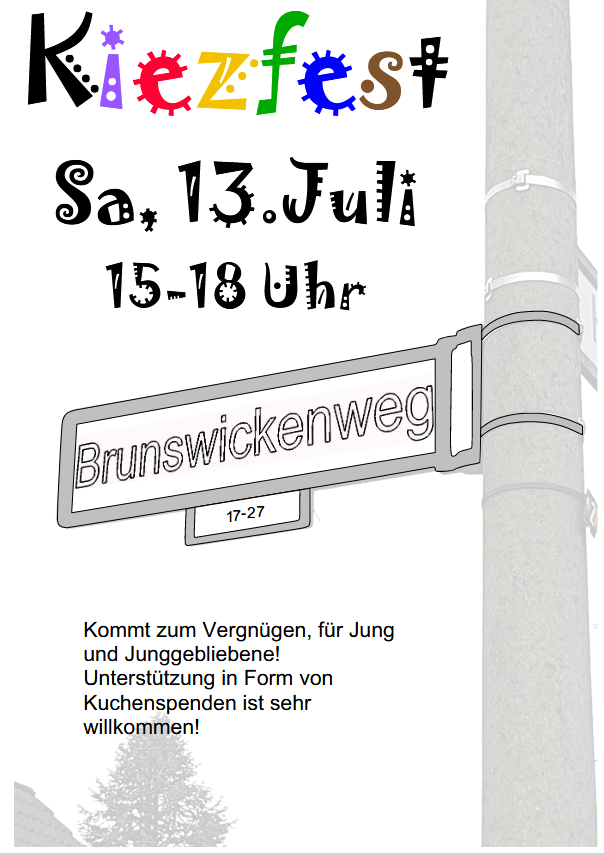 Kiezfest Kolonie Buch am 13.07.2024 von 15-18 Uhr im Brunswickenweg, 13125 Berlin